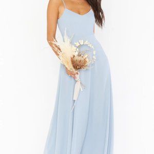 Show Me Your Mumu - Faith Maxi Dress - Steel Blue Chiffon
